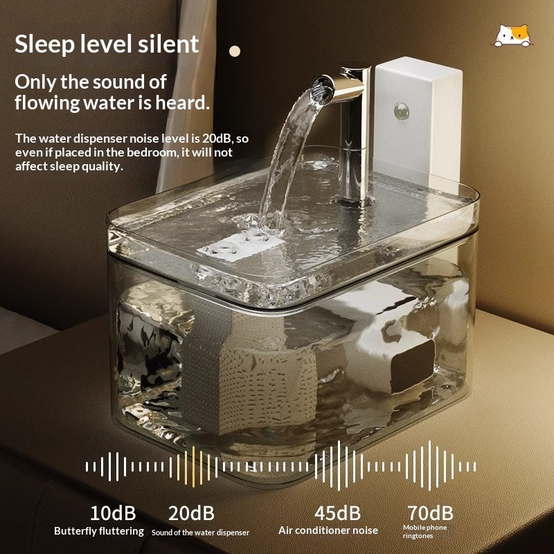 Fontaine à Eau Sans Fil — 20 dB ultra silencieuse